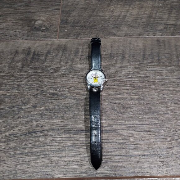 Disney Dopey SII Vintage Full Figure Dwarf Wrist Watch Date Silly Wave New Batry - Picture 3 of 10